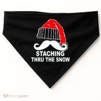Mustache Thru The Snow USA-Made Doggie Bandana thumb 0