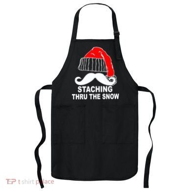 Mustache Thru The Snow Apron