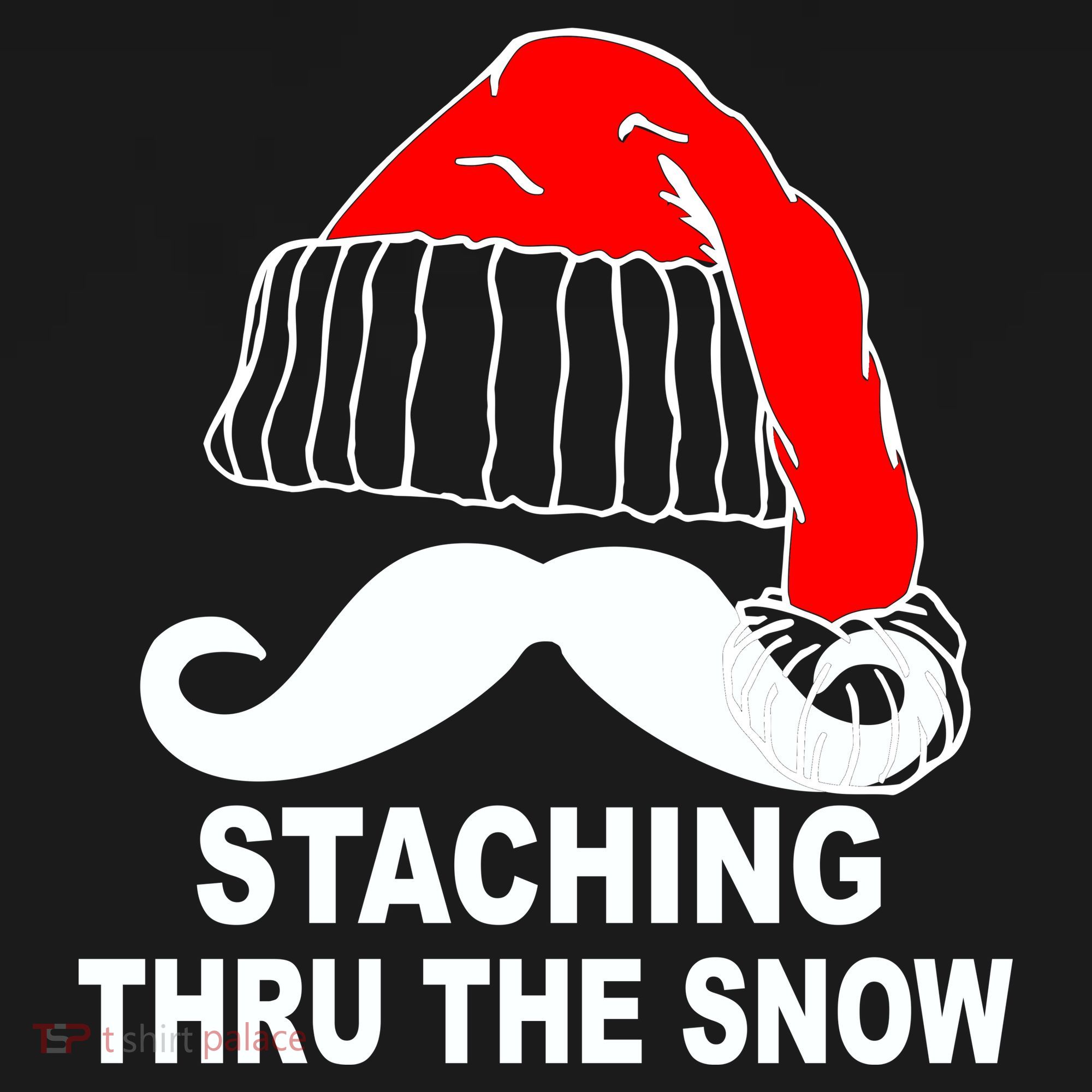 Mustache Thru The Snow Apron