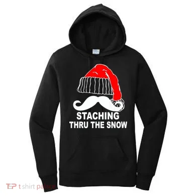 Mustache Thru The Snow Women's Hoodie