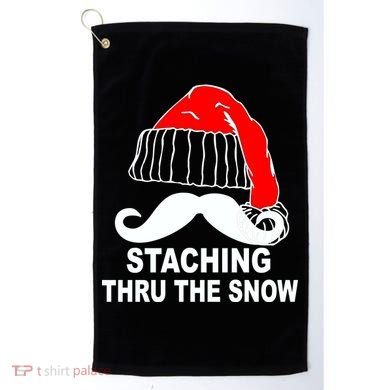 Mustache Thru The Snow Golf Towel