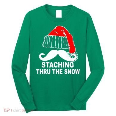 Mustache Thru The Snow Long Sleeve Shirt
