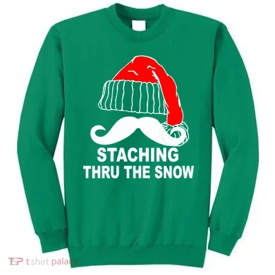 Mustache Thru The Snow Sweatshirt