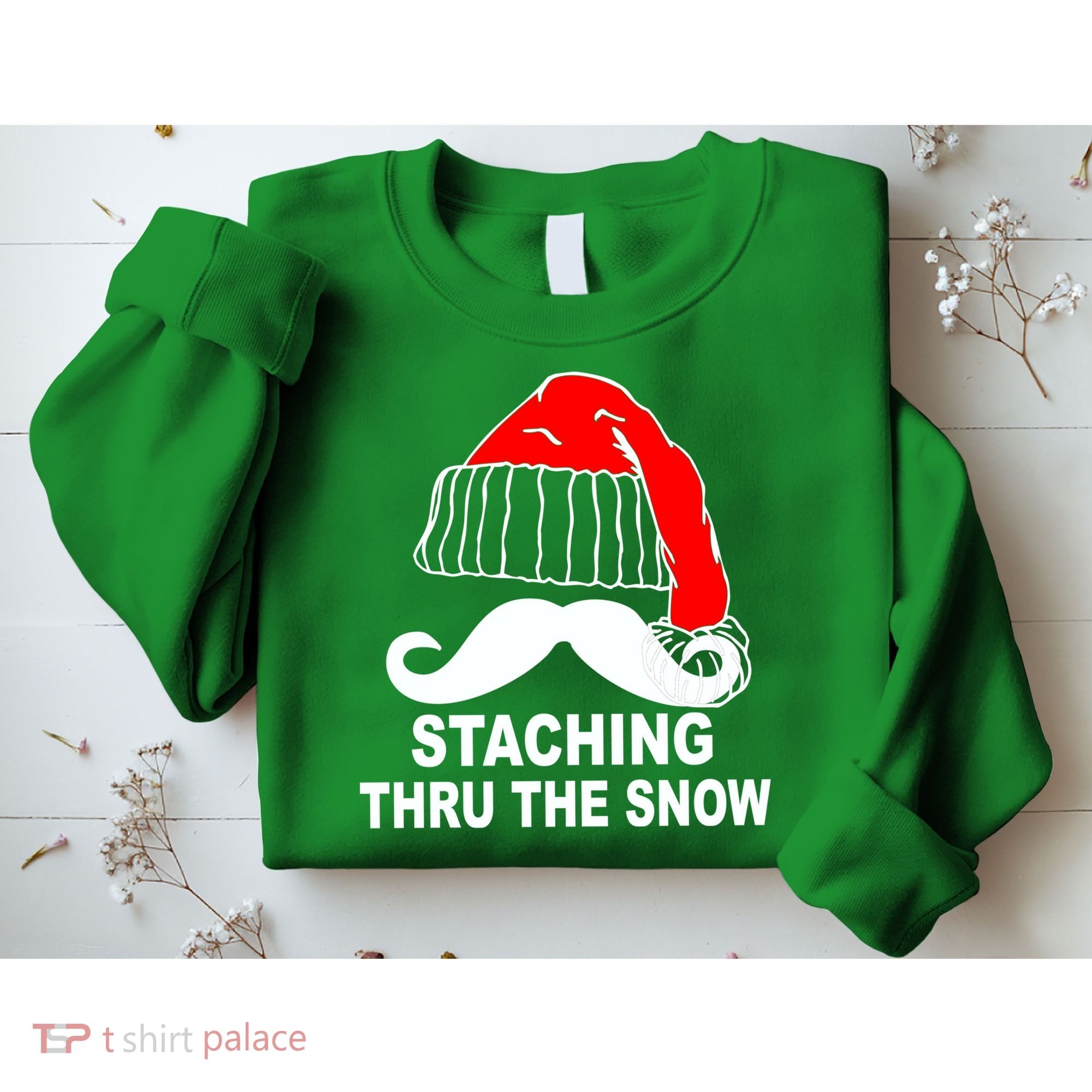 Mustache Thru The Snow Sweatshirt