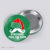 Mustache Thru The Snow Button thumb 0