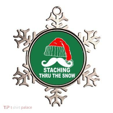 Mustache Thru The Snow Ornament