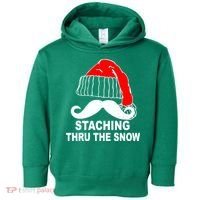 Mustache Thru The Snow Toddler Hoodie thumb 0