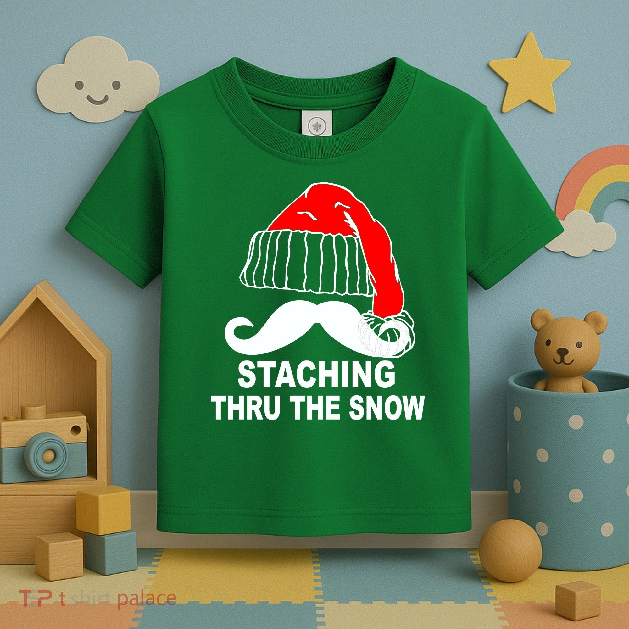 Mustache Thru The Snow Toddler T-Shirt