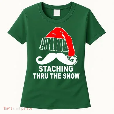Mustache Thru The Snow Women's T-Shirt