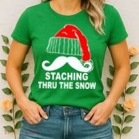Mustache Thru The Snow Women's T-Shirt thumb 2