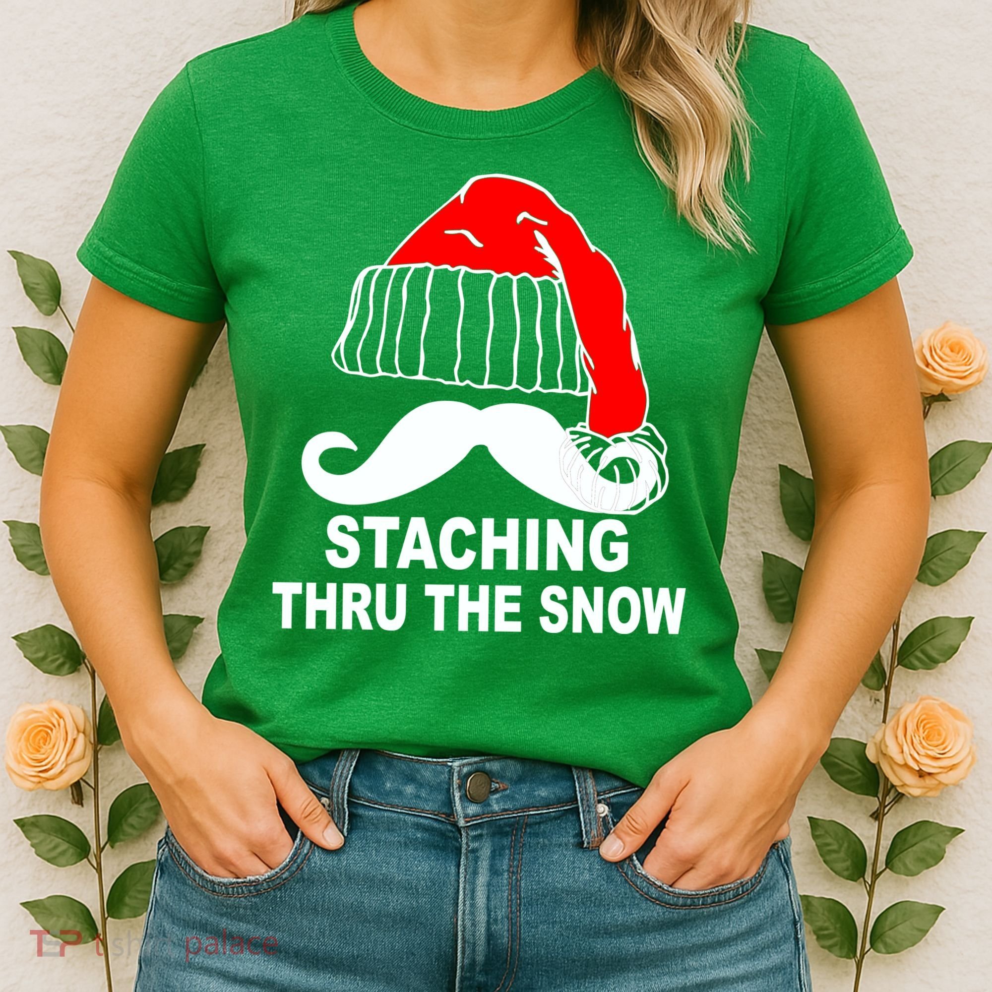 Mustache Thru The Snow Women's T-Shirt