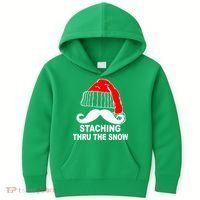 Mustache Thru The Snow Kids Hoodie thumb 0