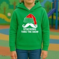 Mustache Thru The Snow Kids Hoodie thumb 3