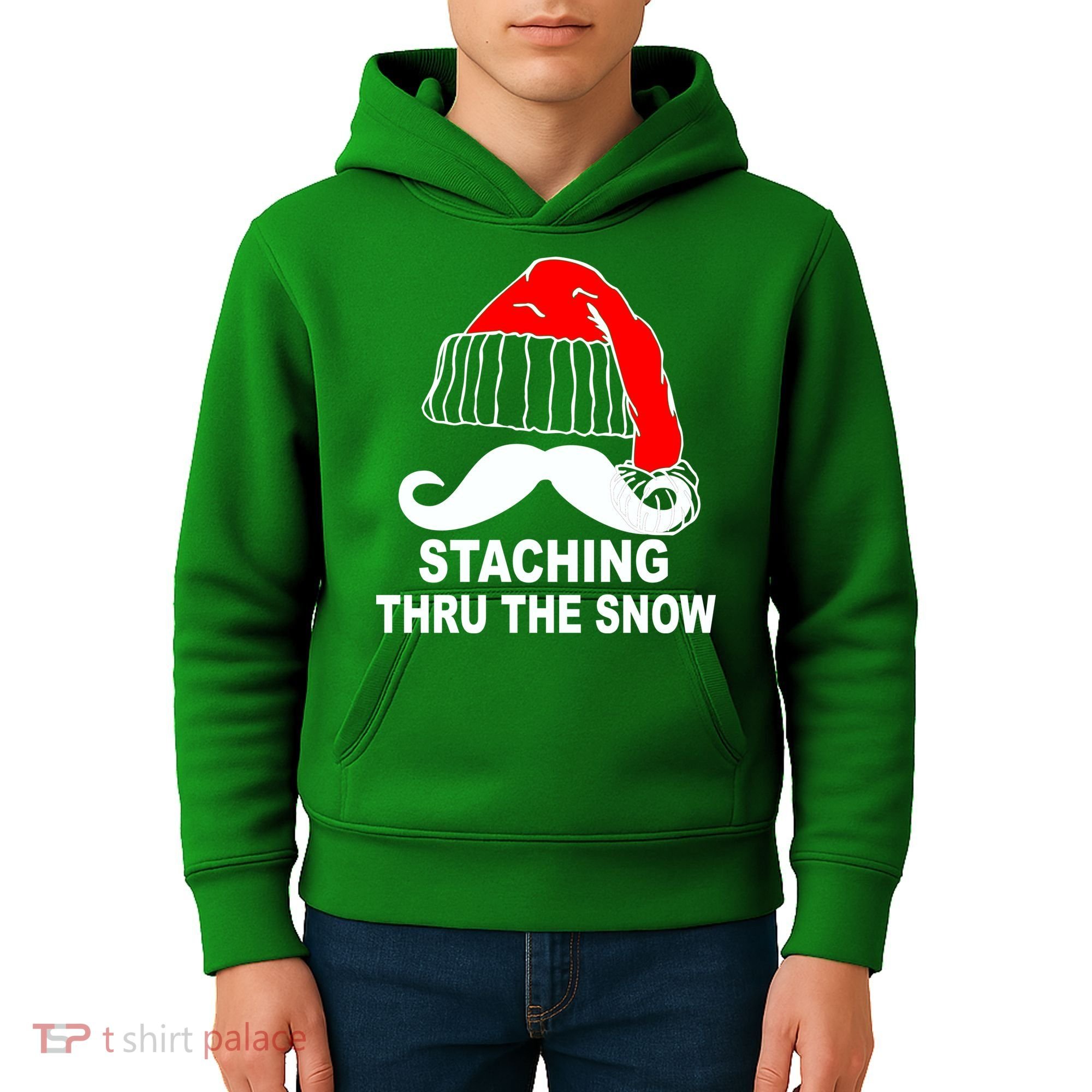 Mustache Thru The Snow Kids Hoodie
