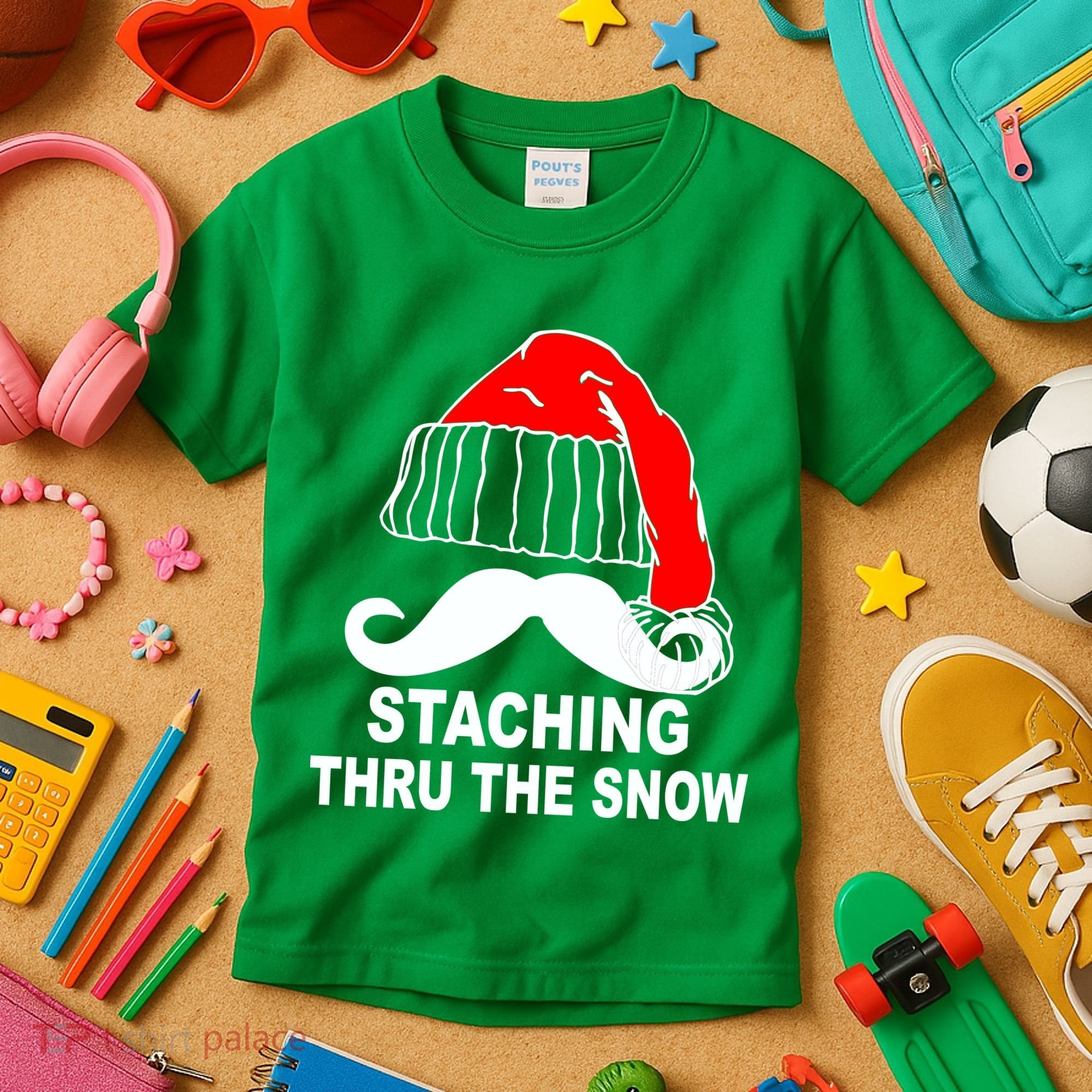 Mustache Thru The Snow Kids T-Shirt