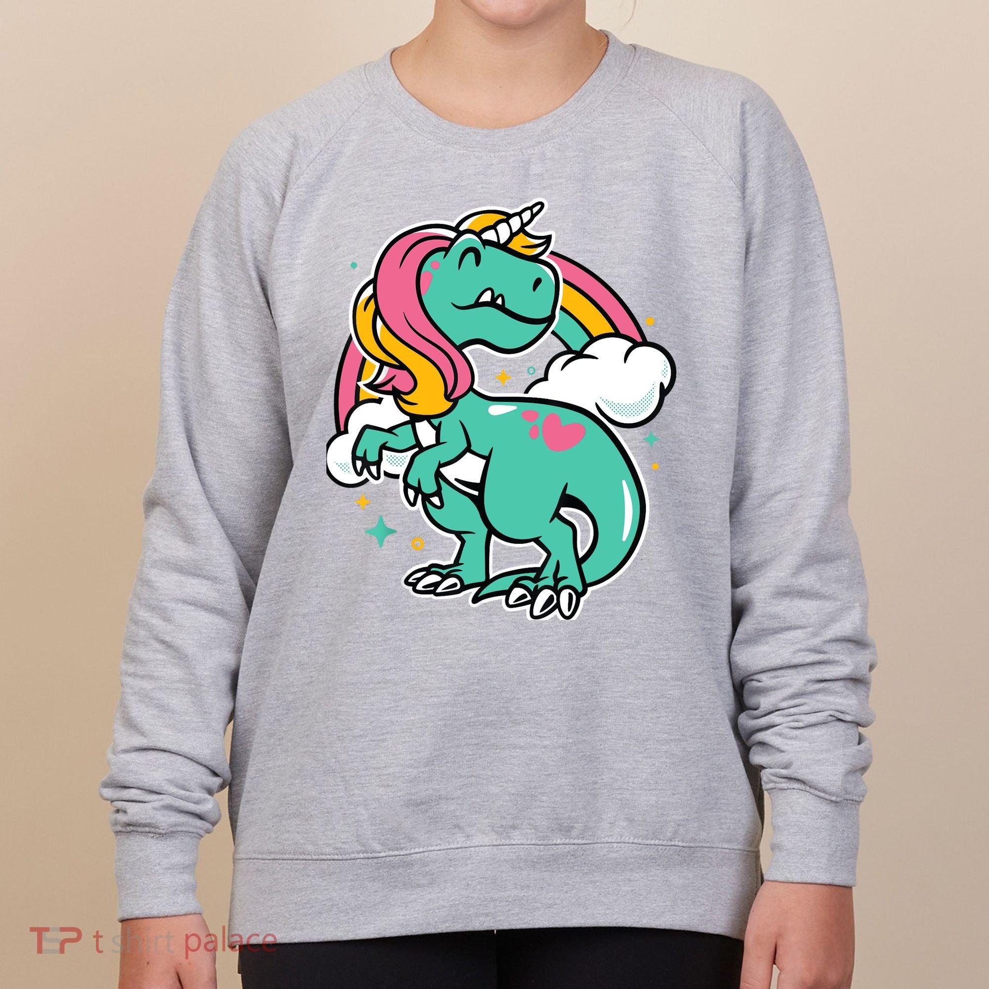 Majestic Unicornasaurus T Rex Unicorn Boy Girl Dinosaur Women's Sweatshirt
