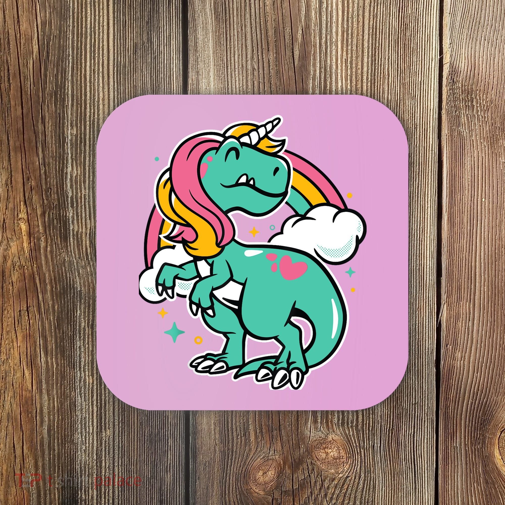 Majestic Unicornasaurus T Rex Unicorn Boy Girl Dinosaur Coaster