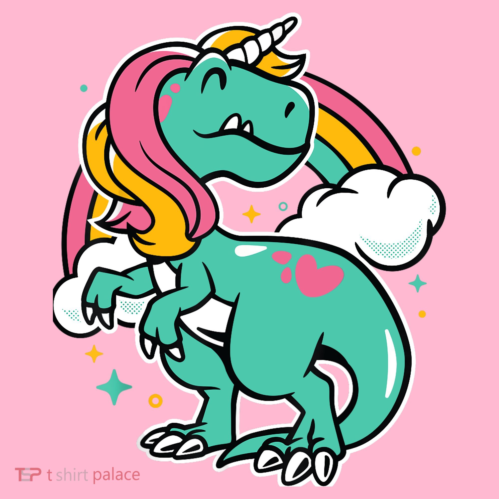 Majestic Unicornasaurus T Rex Unicorn Boy Girl Dinosaur Coaster