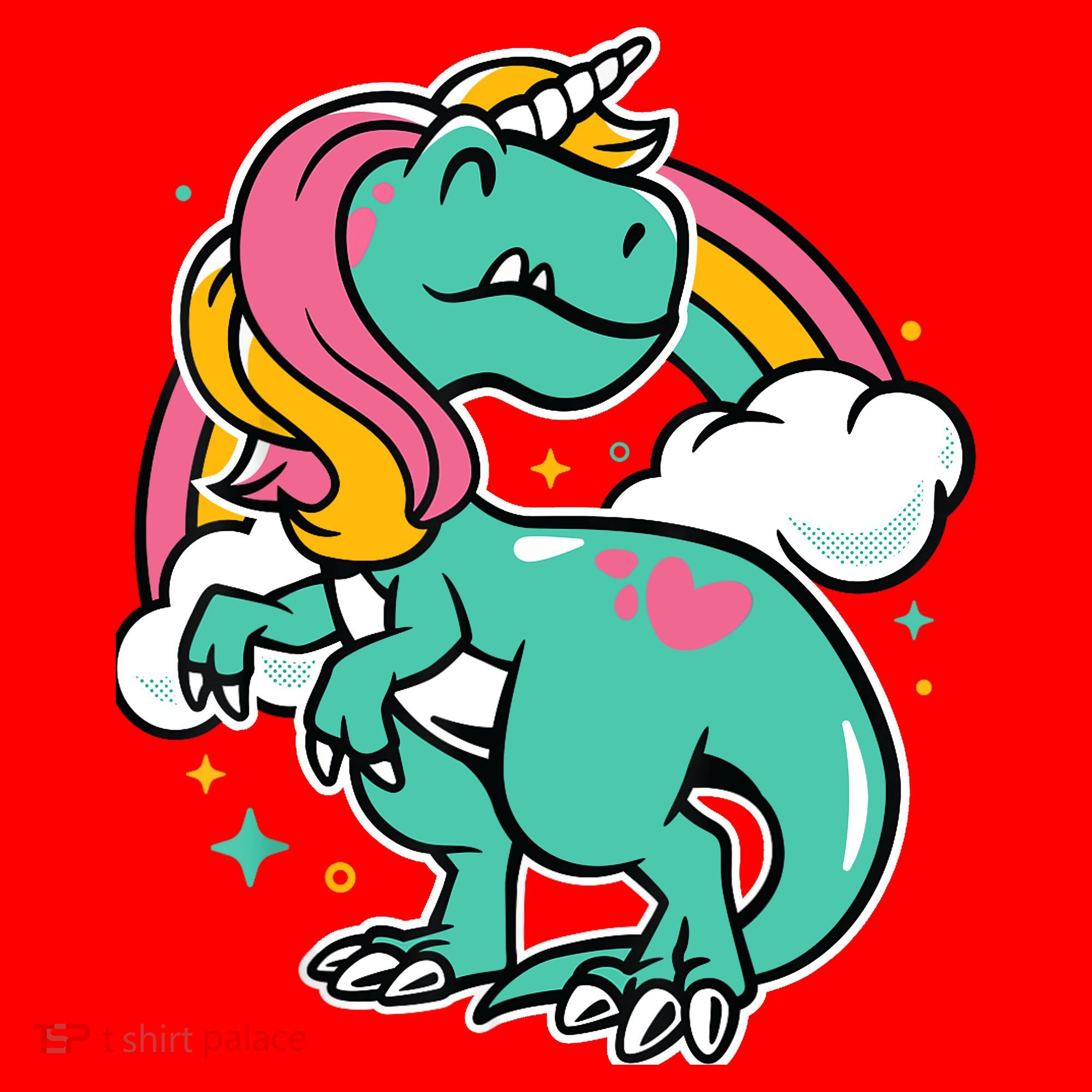 Majestic Unicornasaurus T Rex Unicorn Boy Girl Dinosaur Santa Hat