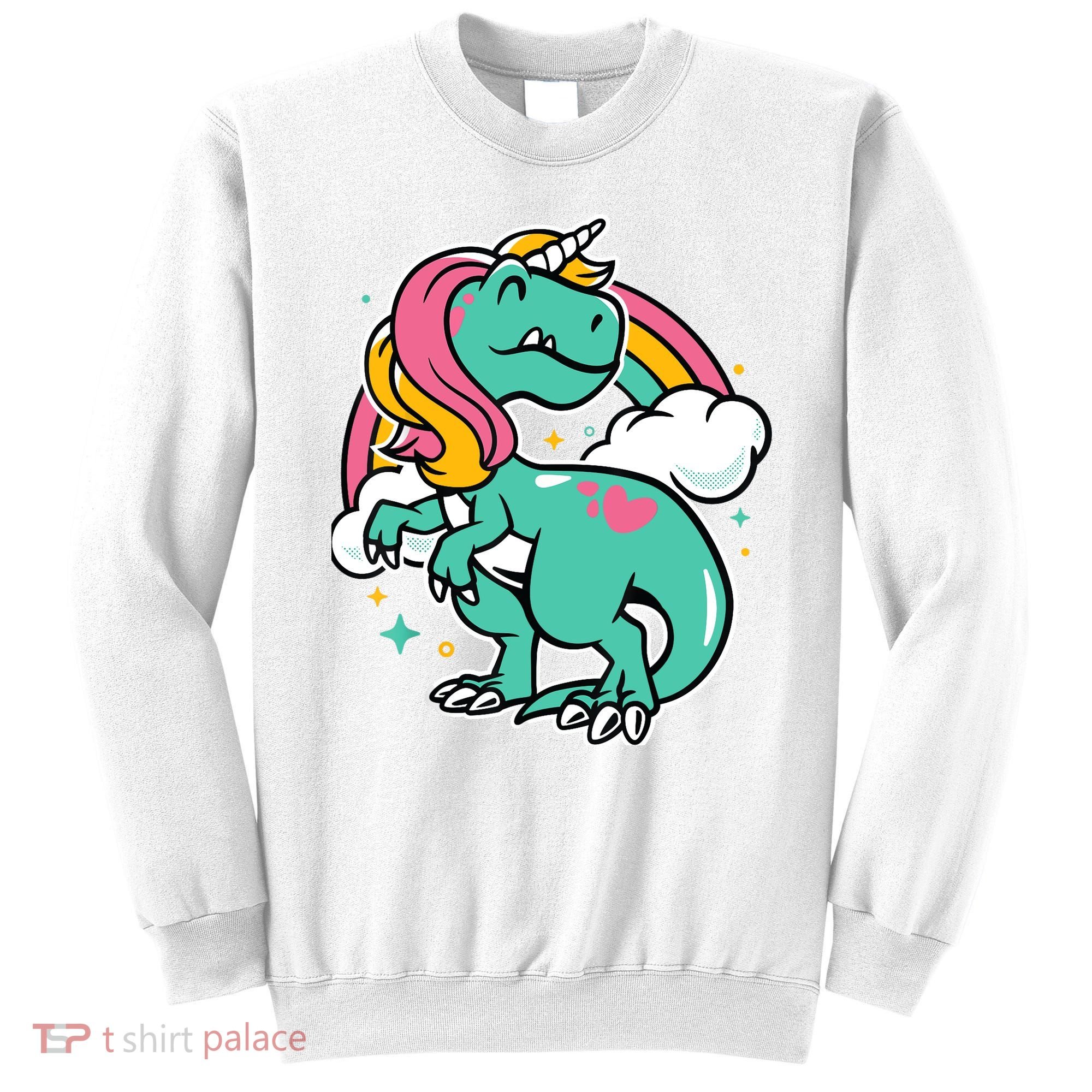 Majestic Unicornasaurus T Rex Unicorn Boy Girl Dinosaur Sweatshirt