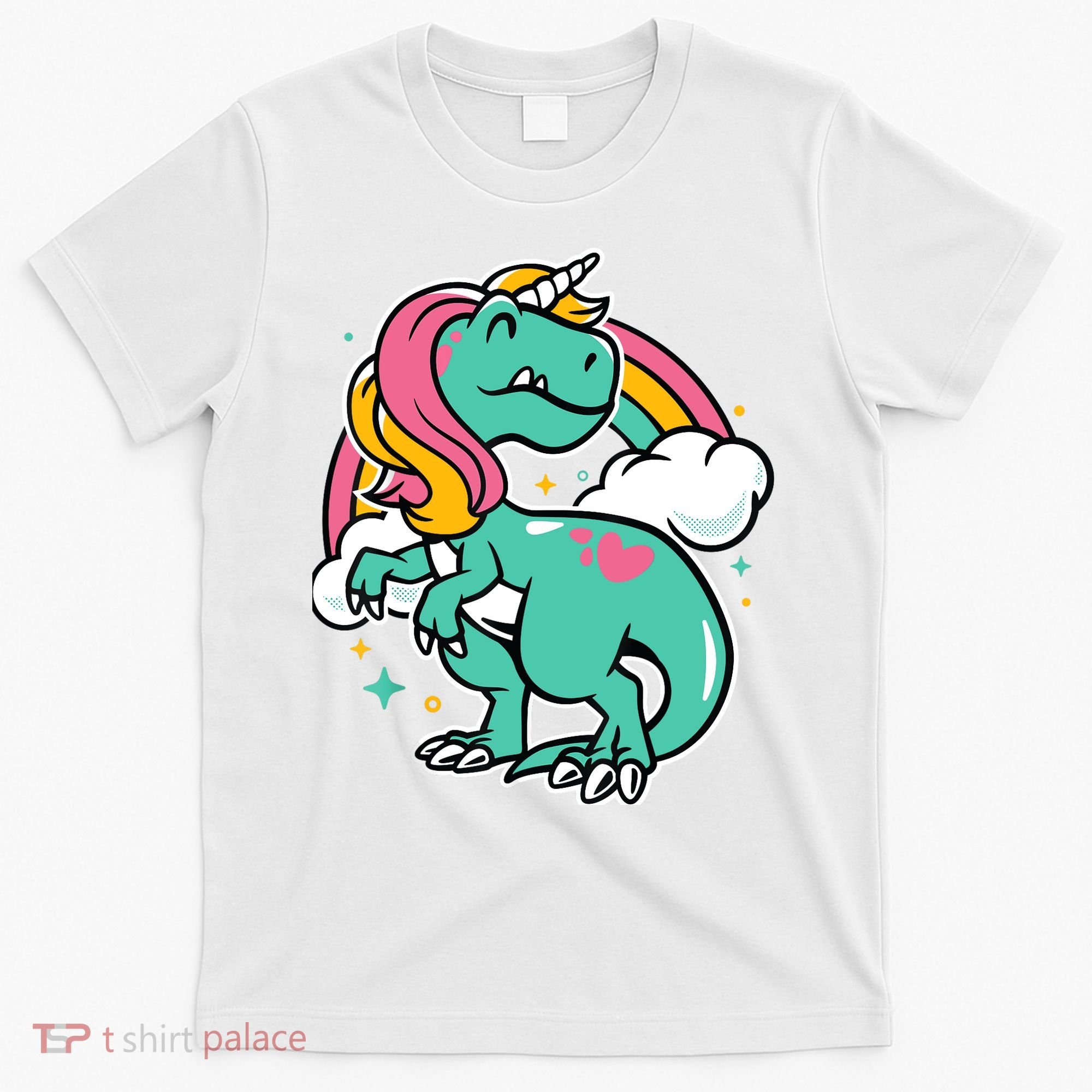 Majestic Unicornasaurus T Rex Unicorn Boy Girl Dinosaur T-Shirt