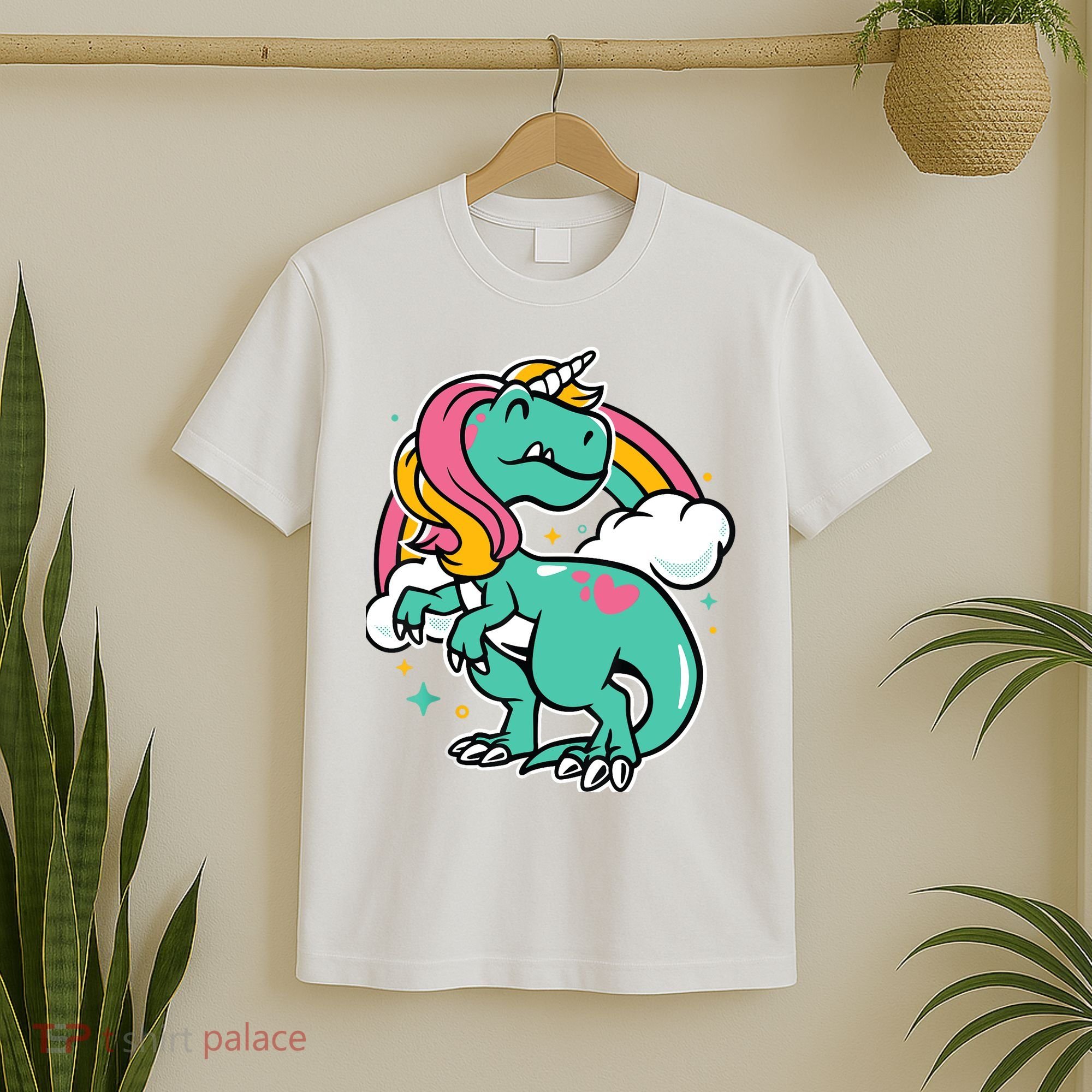 Majestic Unicornasaurus T Rex Unicorn Boy Girl Dinosaur T-Shirt