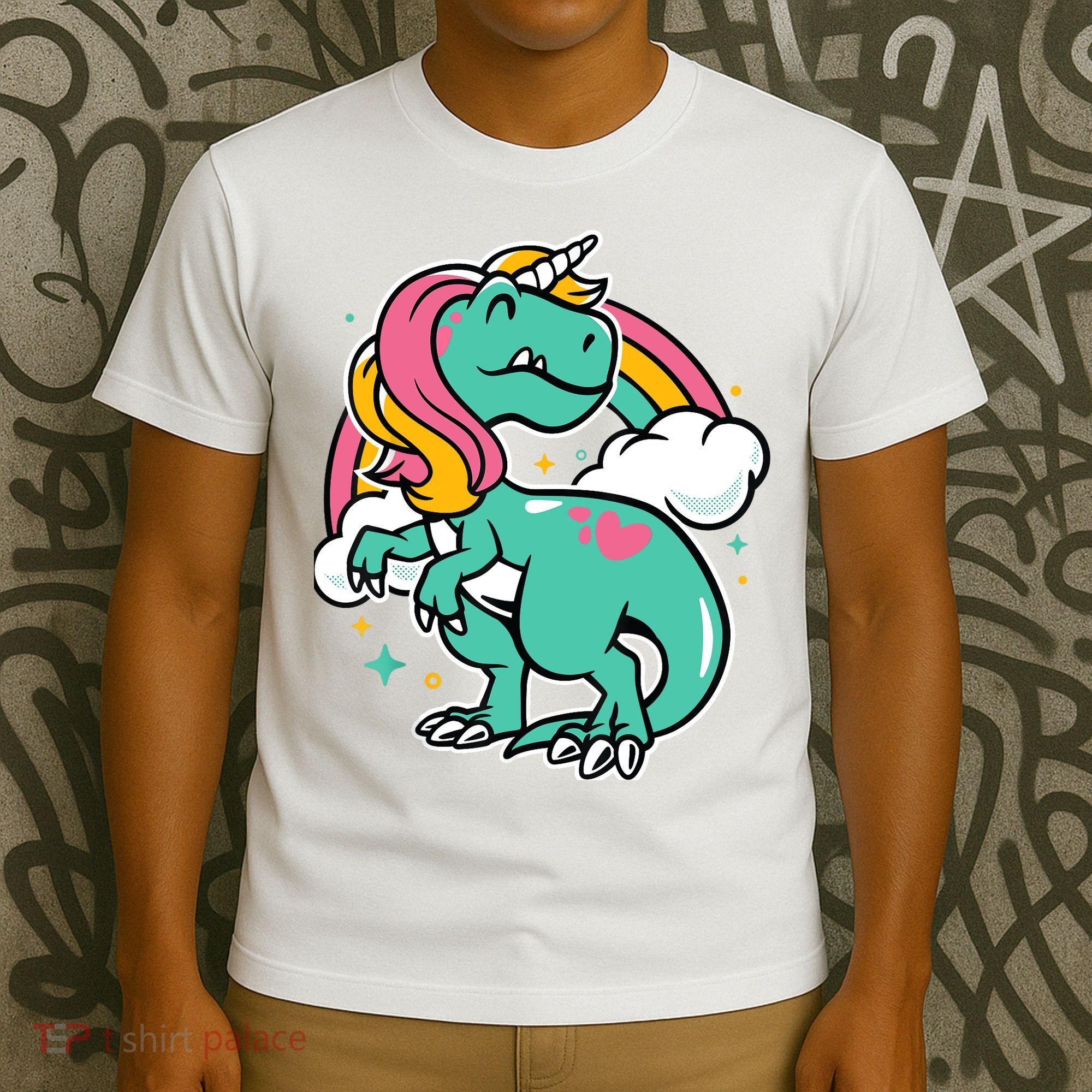 Majestic Unicornasaurus T Rex Unicorn Boy Girl Dinosaur T-Shirt