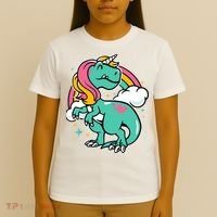 Majestic Unicornasaurus T Rex Unicorn Boy Girl Dinosaur T-Shirt thumb 4