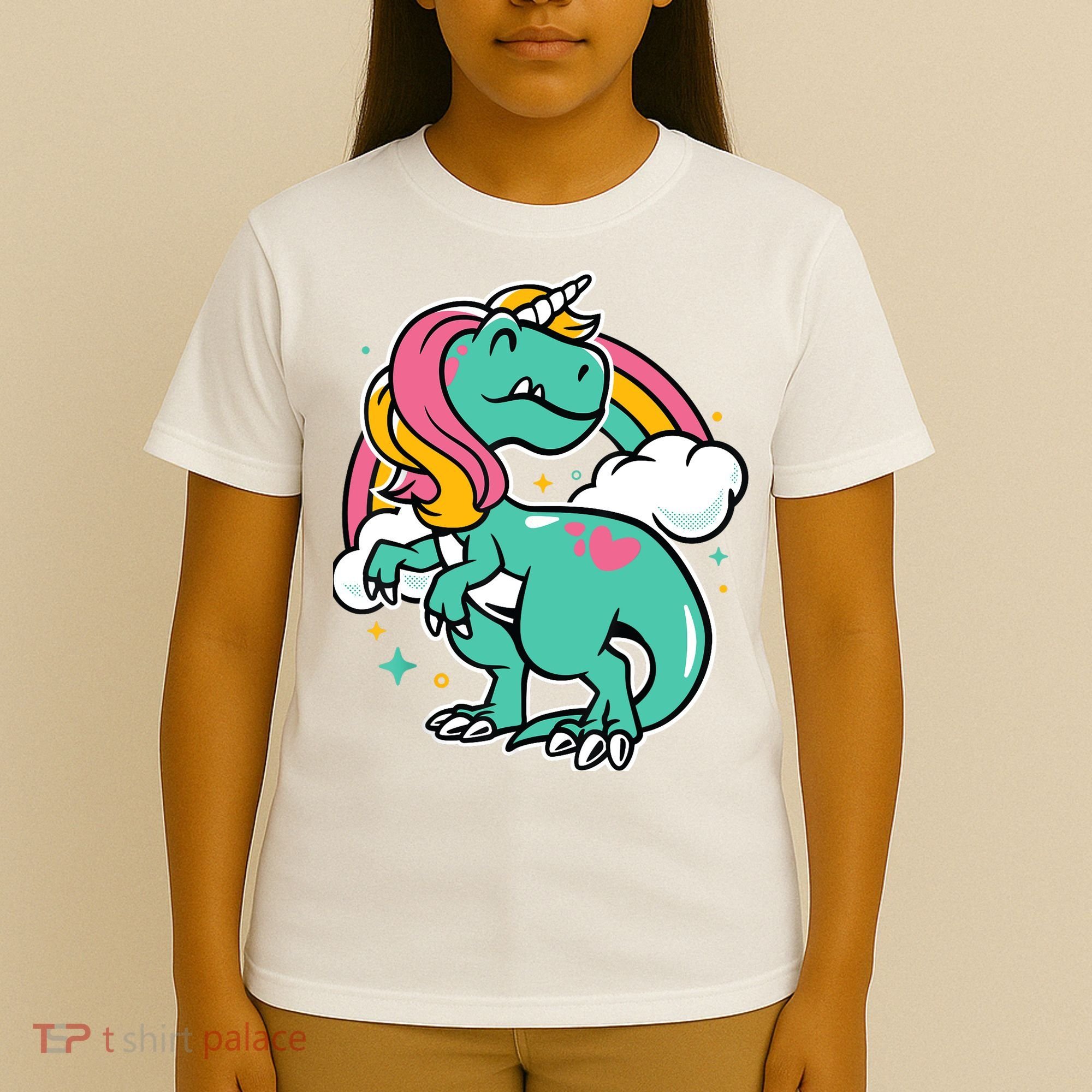 Majestic Unicornasaurus T Rex Unicorn Boy Girl Dinosaur T-Shirt