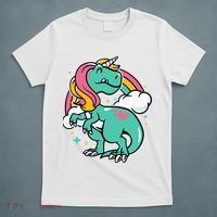 Majestic Unicornasaurus T Rex Unicorn Boy Girl Dinosaur T-Shirt thumb 5
