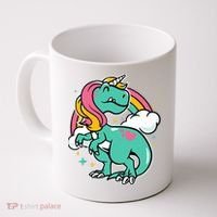 Majestic Unicornasaurus T Rex Unicorn Boy Girl Dinosaur Coffee Mug thumb 0
