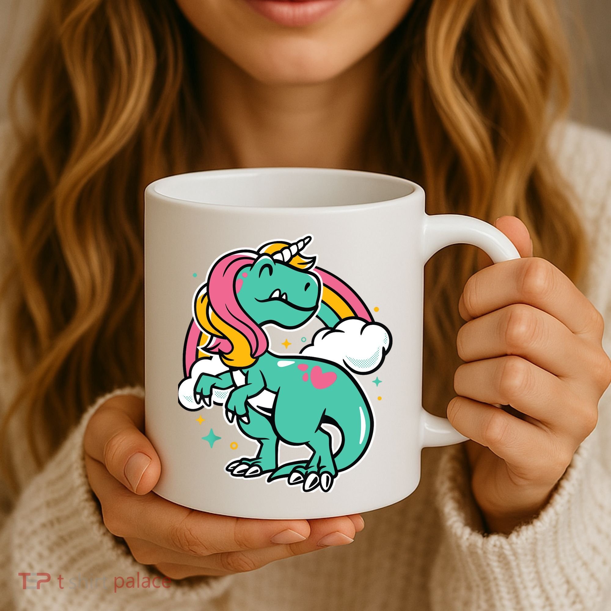 Majestic Unicornasaurus T Rex Unicorn Boy Girl Dinosaur Coffee Mug