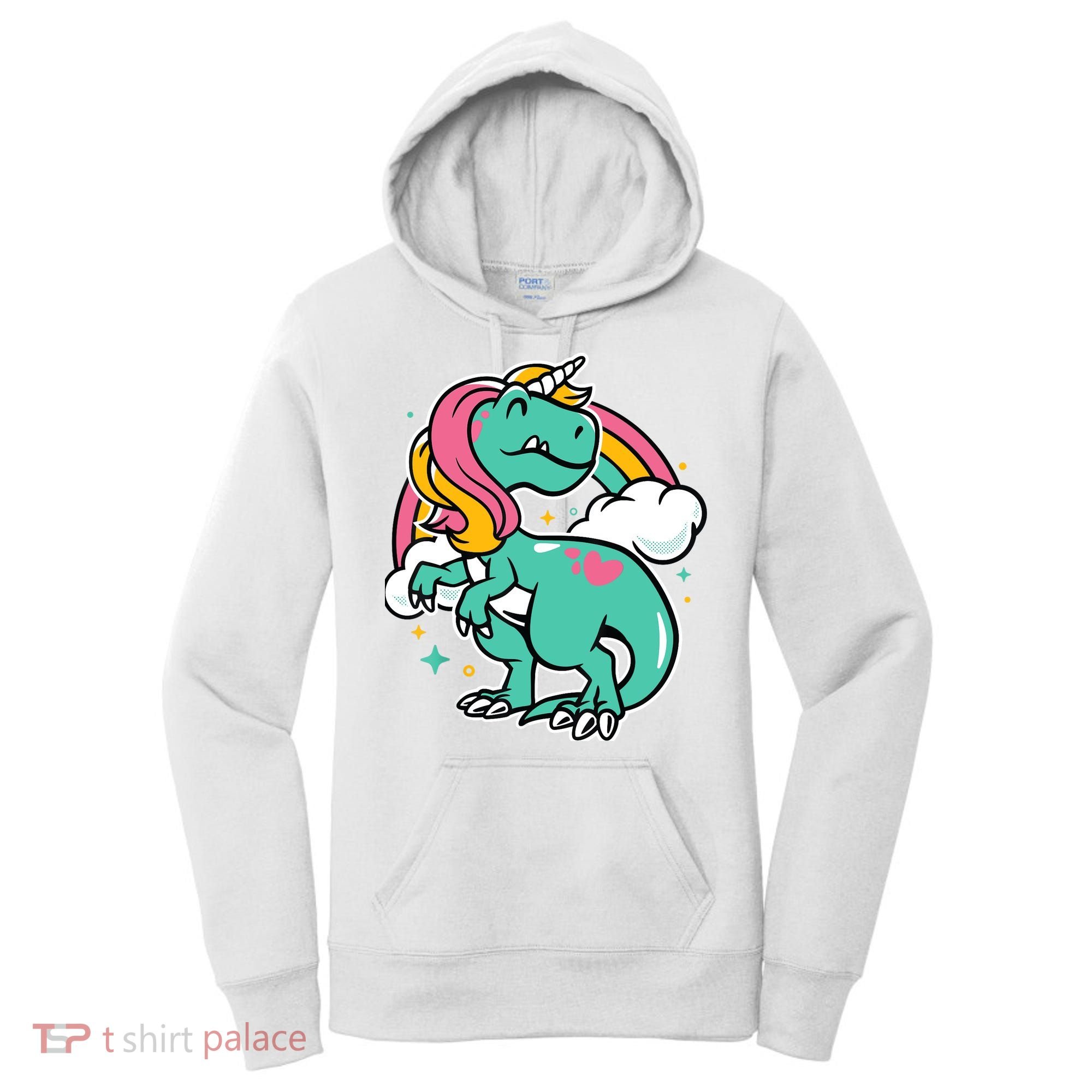 Majestic Unicornasaurus T Rex Unicorn Boy Girl Dinosaur Women's Hoodie