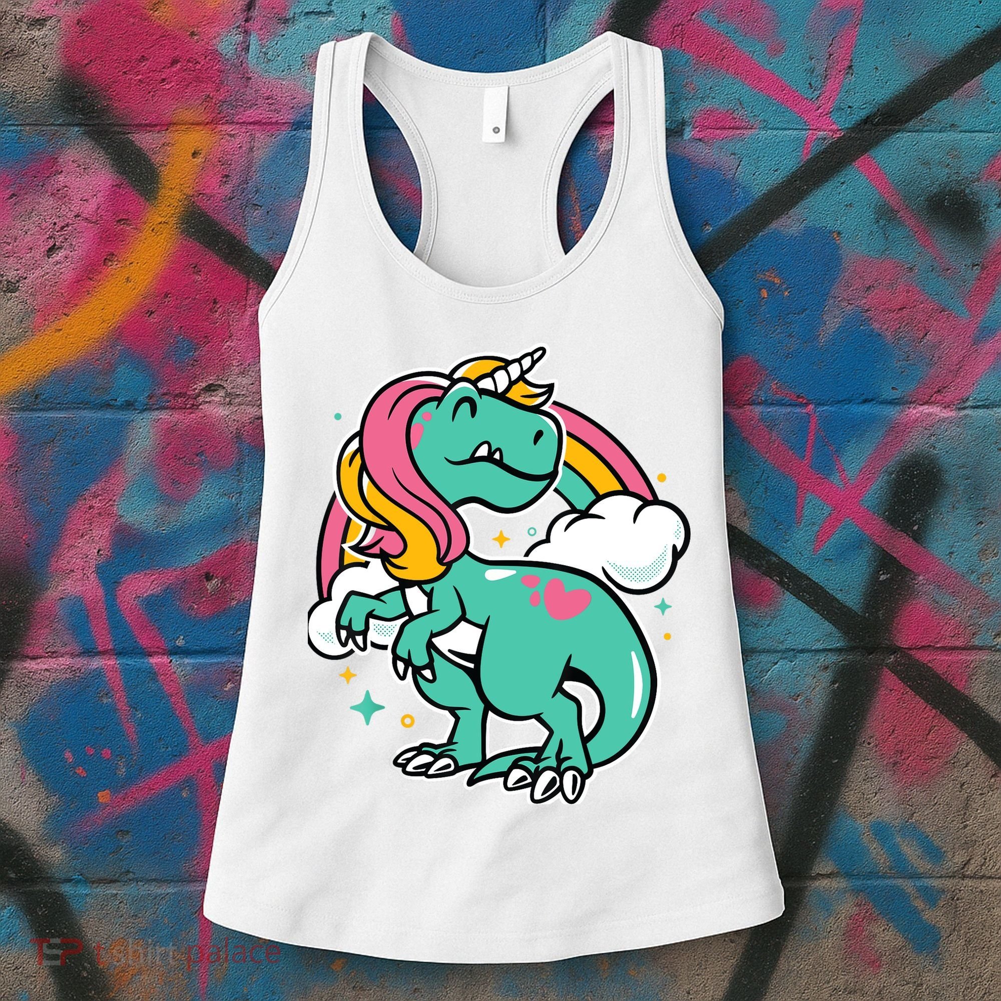Majestic Unicornasaurus T Rex Unicorn Boy Girl Dinosaur Women's Tank Top