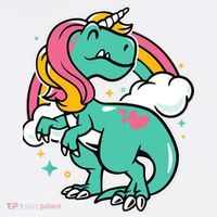 Majestic Unicornasaurus T Rex Unicorn Boy Girl Dinosaur Visor thumb 3