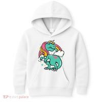 Majestic Unicornasaurus T Rex Unicorn Boy Girl Dinosaur Kids Hoodie thumb 0