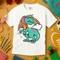 Majestic Unicornasaurus T Rex Unicorn Boy Girl Dinosaur Kids T-Shirt thumb 3