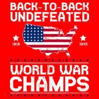 Men Undefeated Two Time World War Champs 4th Of July Patriotic Santa Hat thumb 1