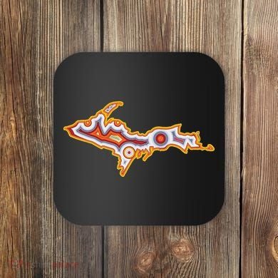Michigan U.P. Upper Peninsula Agate Collector Coaster