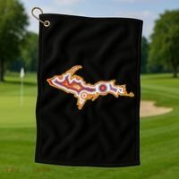 Michigan U.P. Upper Peninsula Agate Collector Golf Towel thumb 1