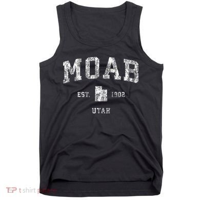 Moab Utah Ut Vintage Athletic Sports Design Tank Top