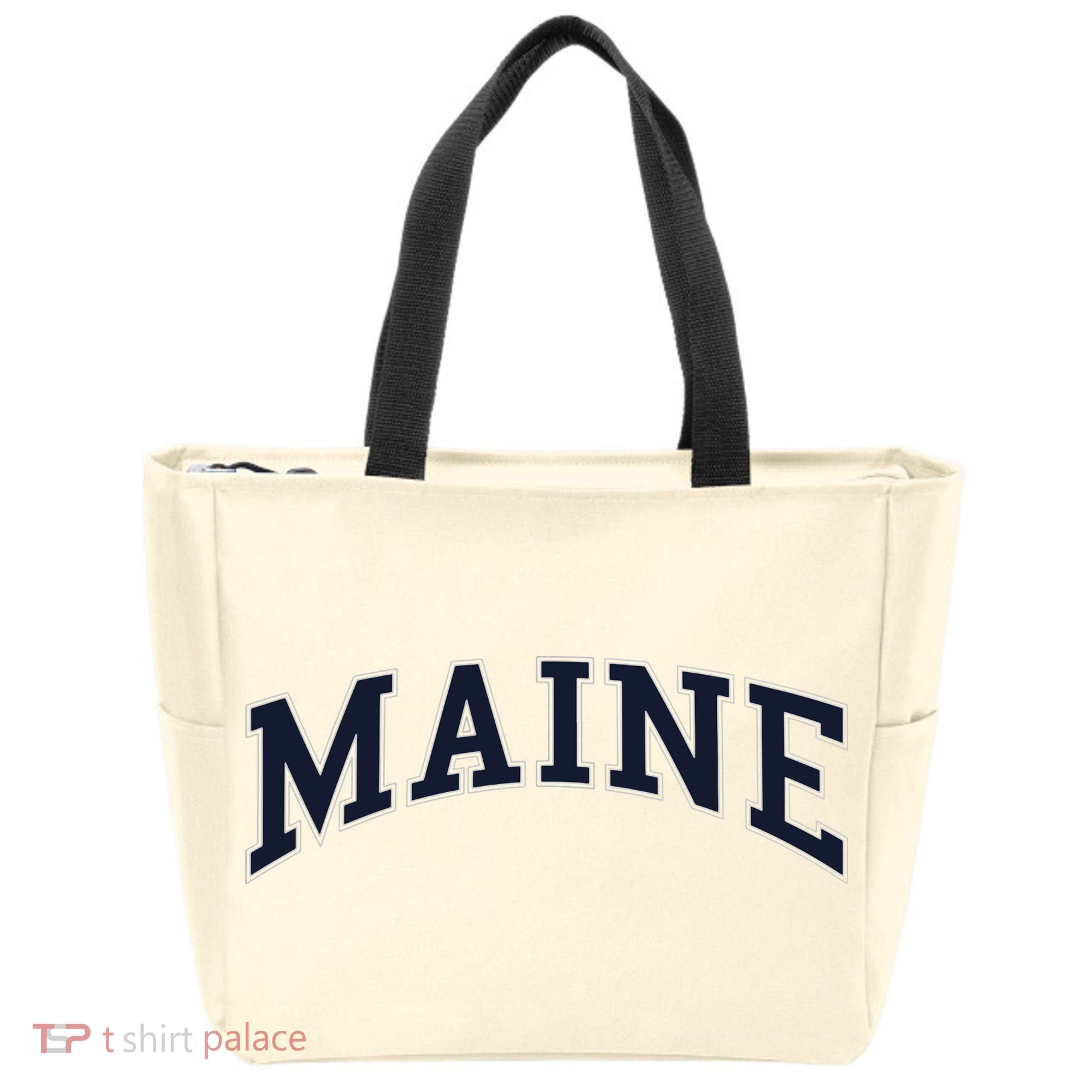 Maine Usa Varsity Style Tote Bag