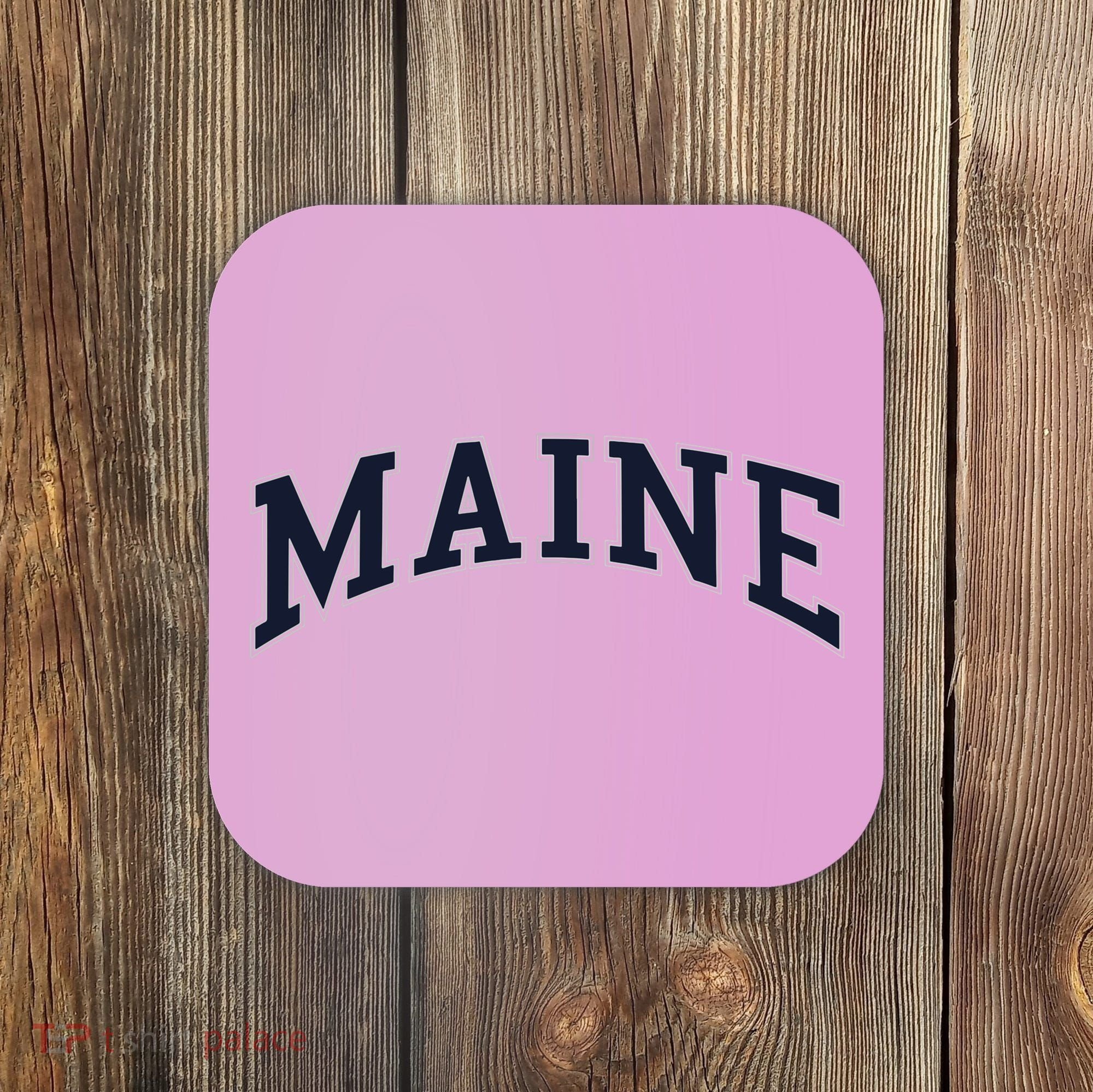 Maine Usa Varsity Style Coaster