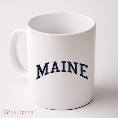 Maine Usa Varsity Style Coffee Mug