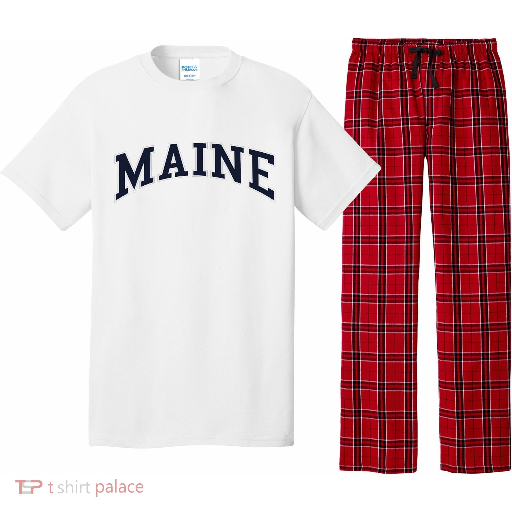 Maine Usa Varsity Style Pajama Set