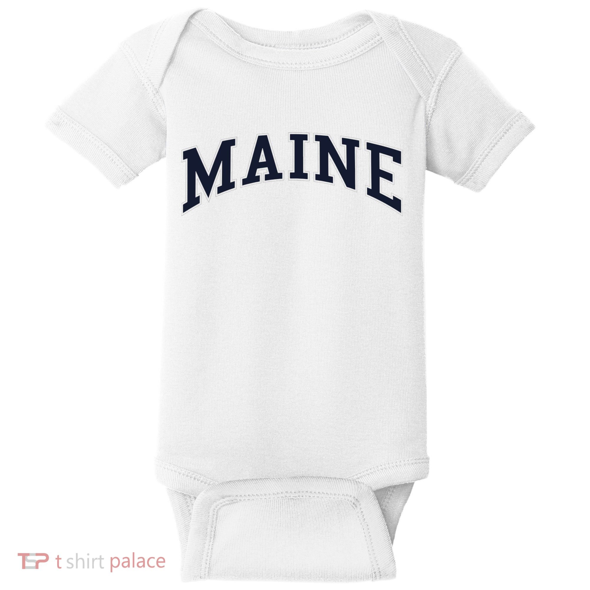 Maine Usa Varsity Style Baby Bodysuit