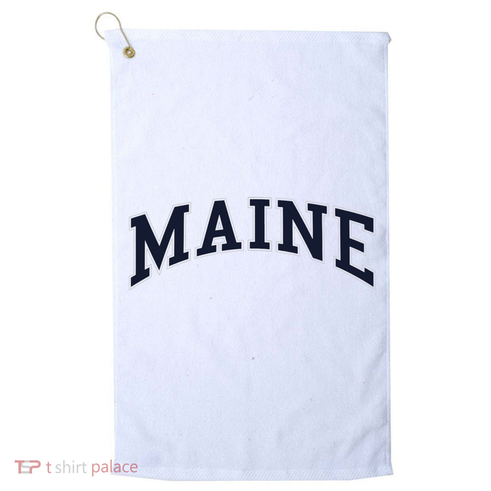 Maine Usa Varsity Style Golf Towel