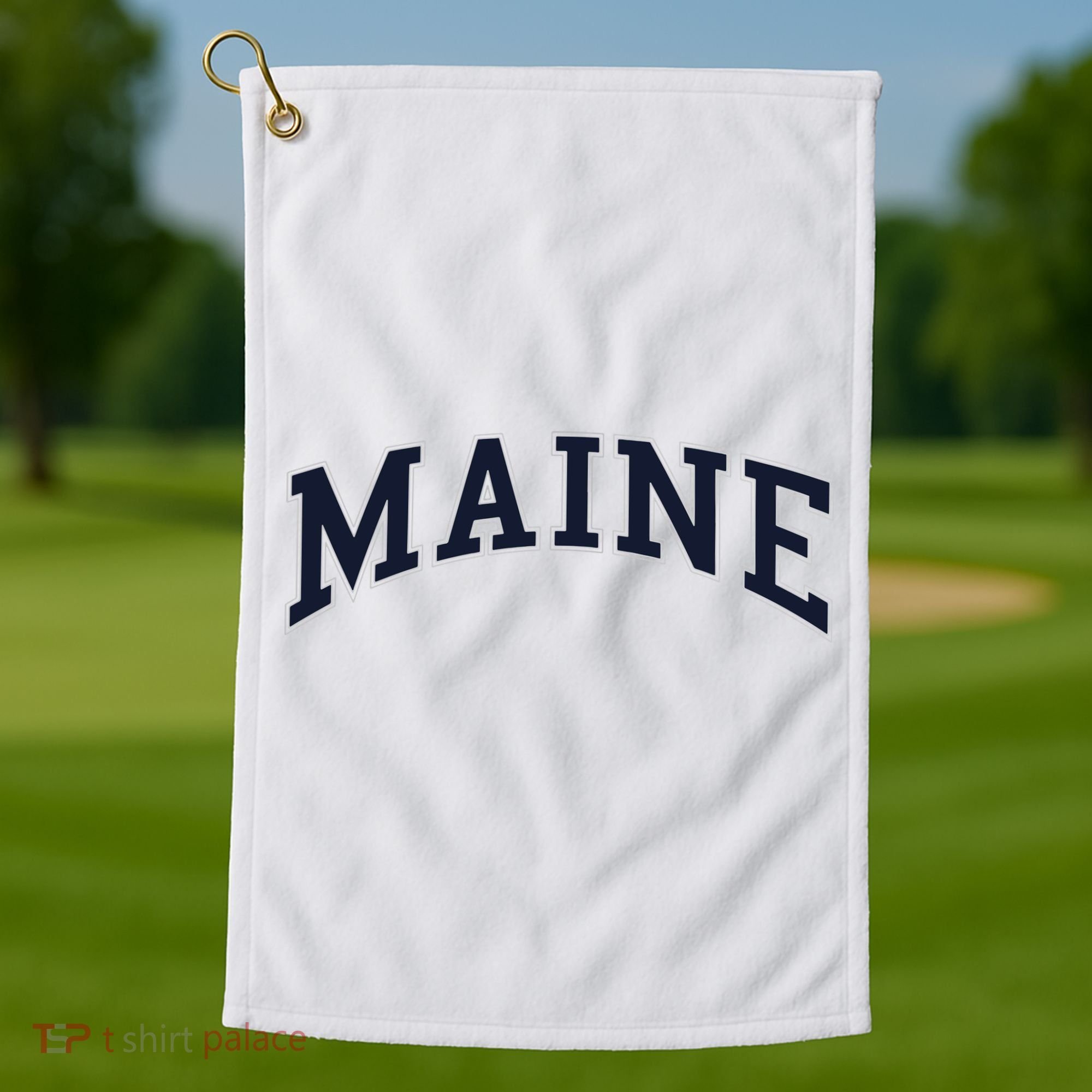 Maine Usa Varsity Style Golf Towel