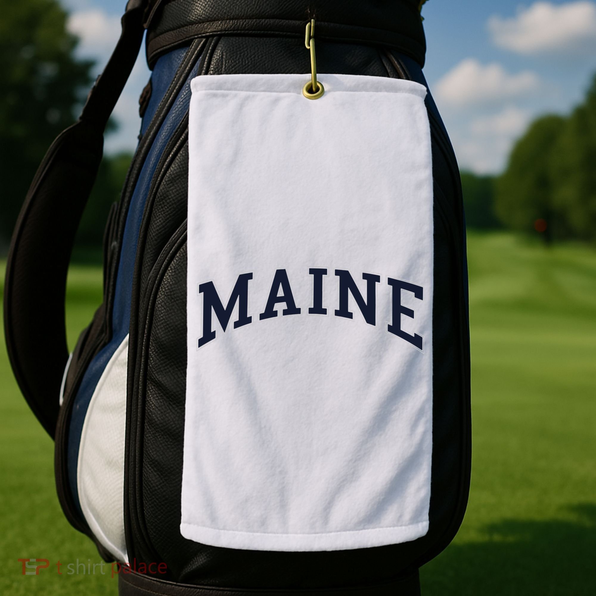 Maine Usa Varsity Style Golf Towel