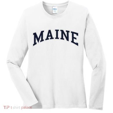 Maine Usa Varsity Style Women's Long Sleeve Shirt